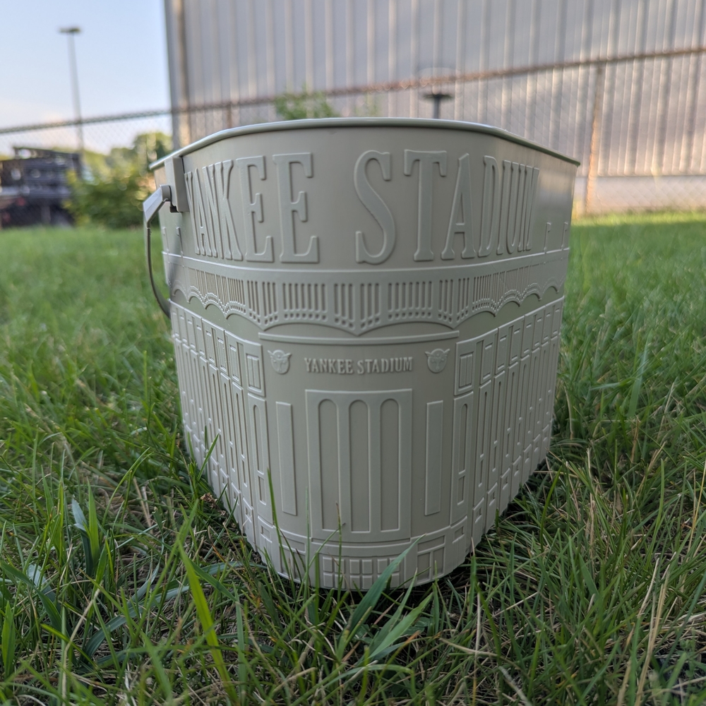 Embossed Decorative Bucket - Sage Green